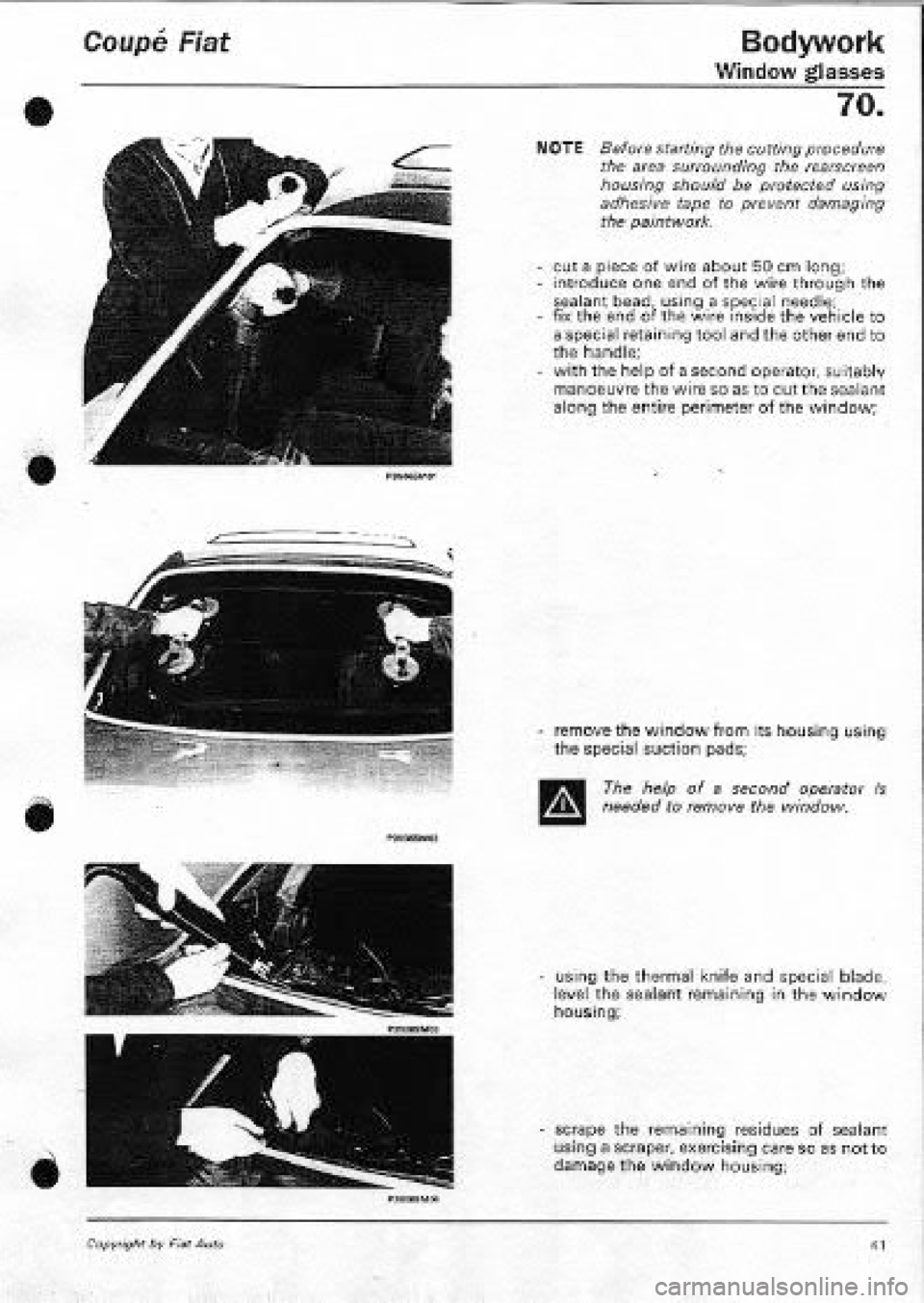 FIAT COUPE 1995  Workshop Manual 