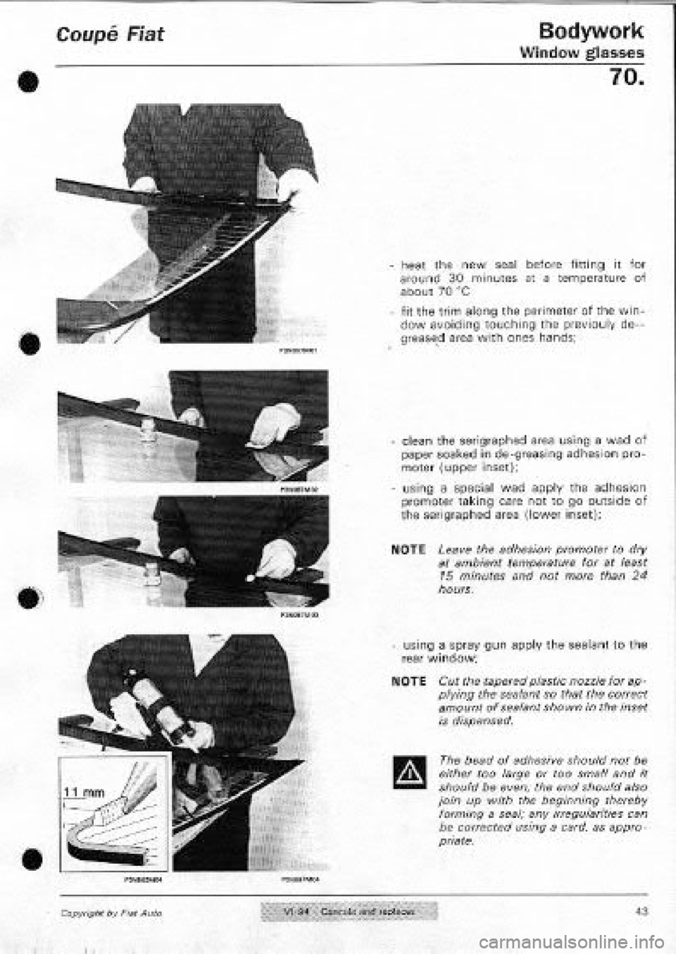 FIAT COUPE 1995  Workshop Manual 