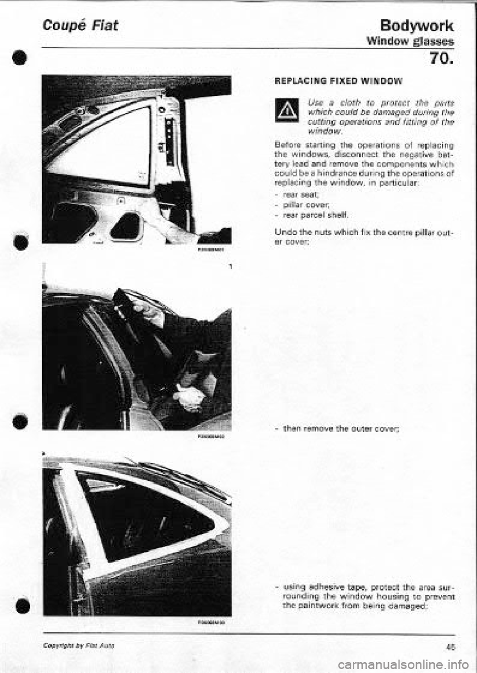 FIAT COUPE 1995  Workshop Manual 