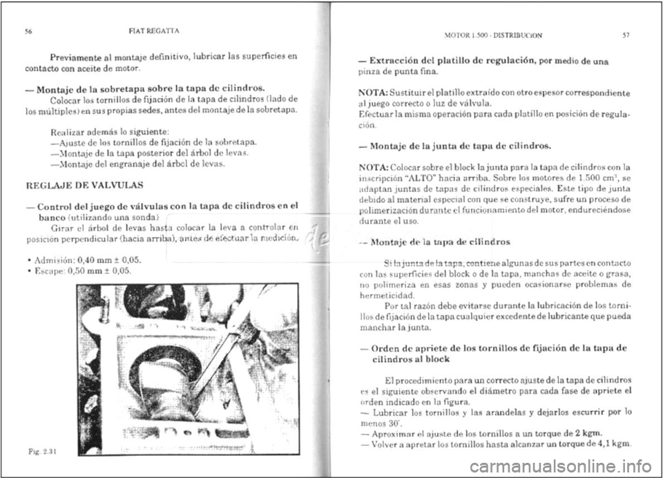 FIAT REGATA 1987  Service Repair Manual 