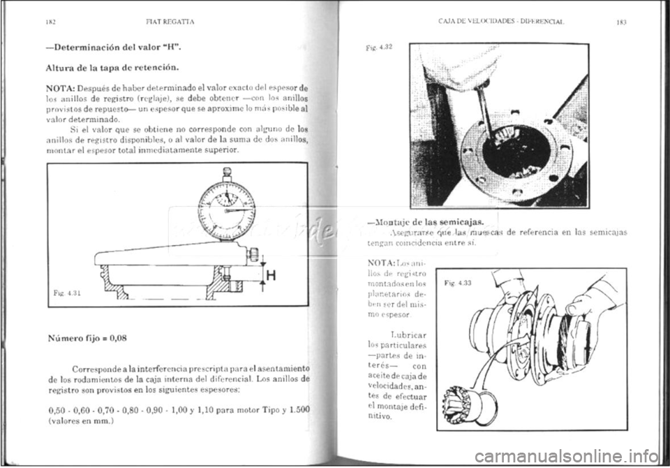 FIAT REGATA 1987  Service Repair Manual 