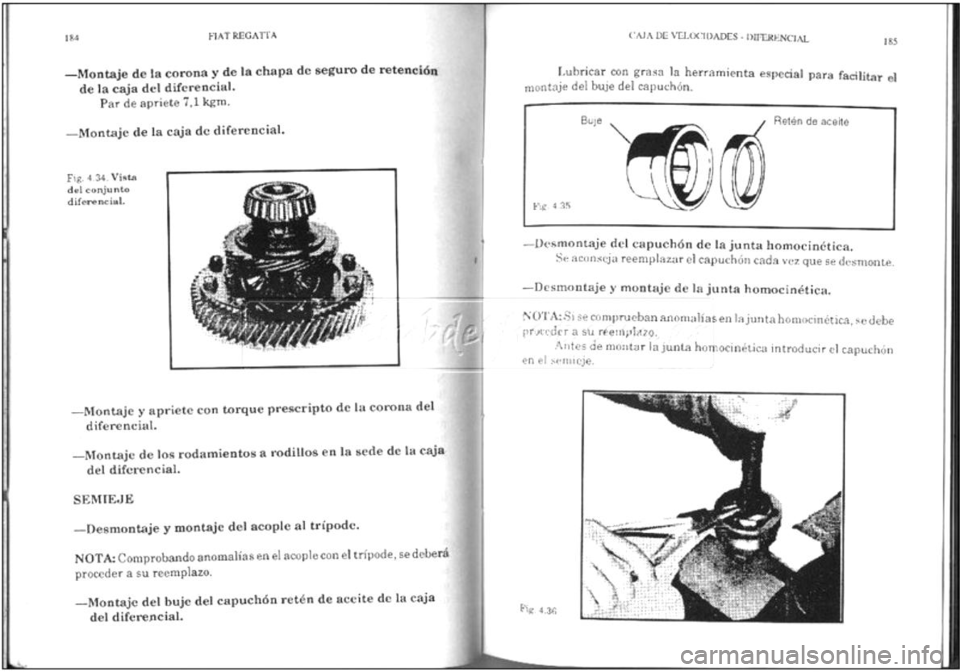 FIAT REGATA 1987  Service Repair Manual 