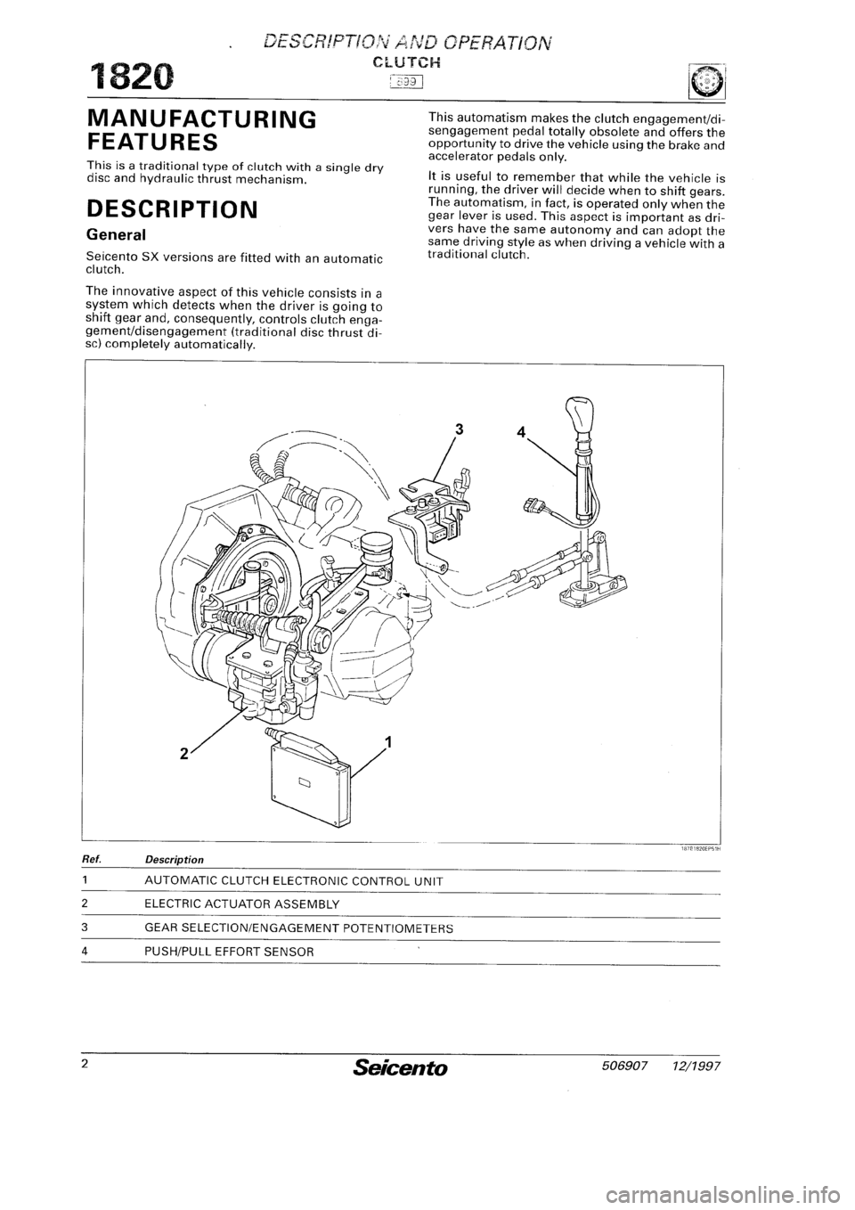 FIAT SEICENTO 1997  Service And Repair Manual 