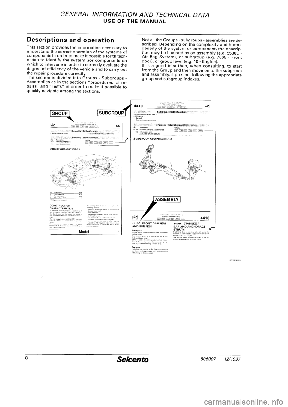 FIAT SEICENTO 1997  Service And Repair Manual 