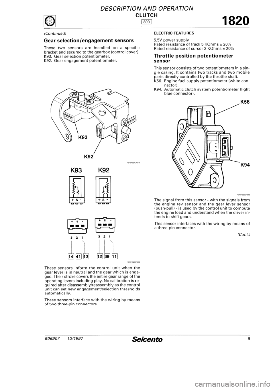 FIAT SEICENTO 1997  Service And Repair Manual 