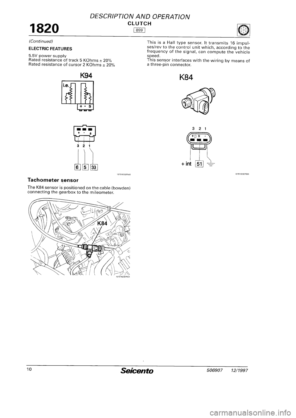 FIAT SEICENTO 1997  Service And Repair Manual 