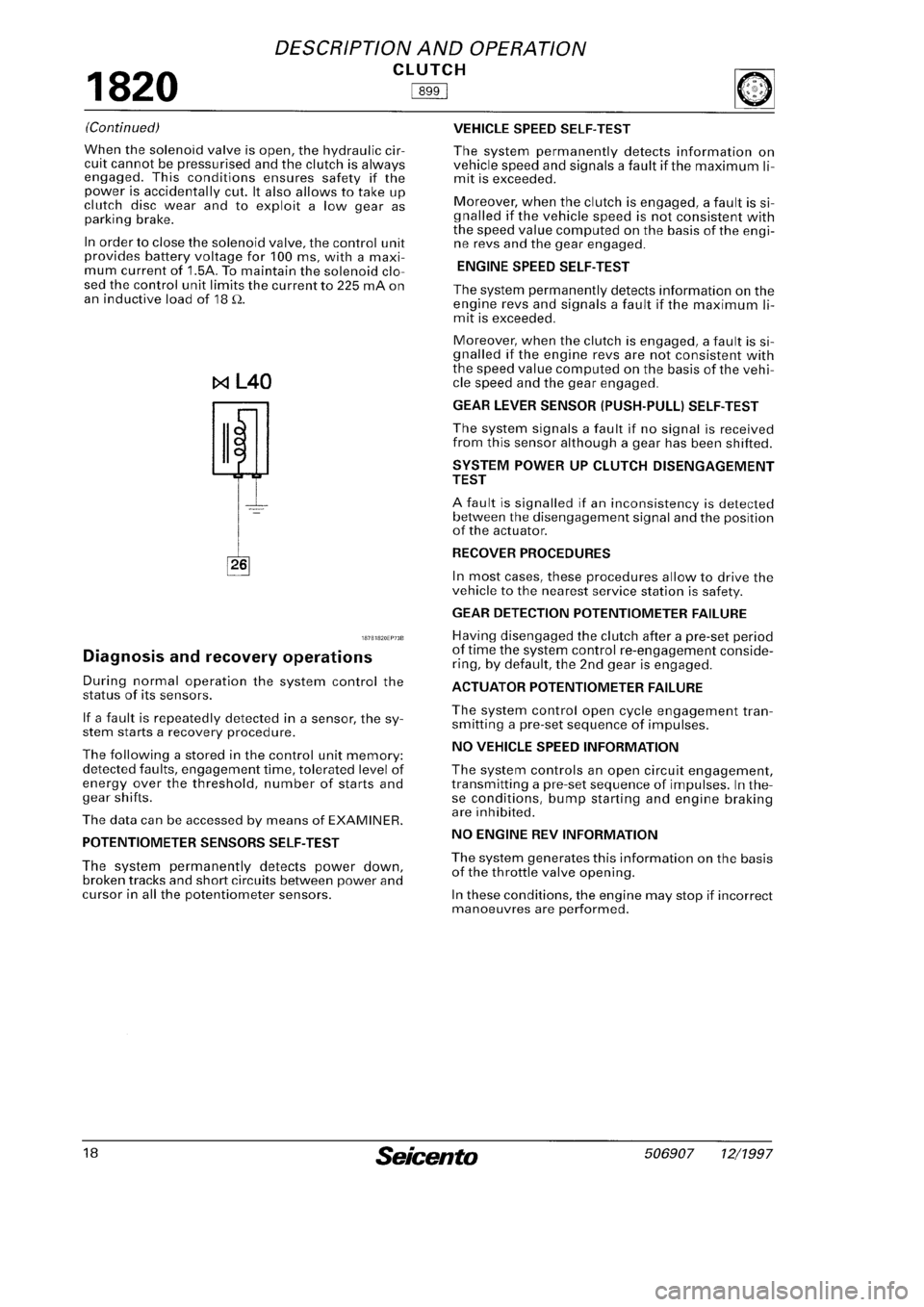 FIAT SEICENTO 1997  Service And Repair Manual 