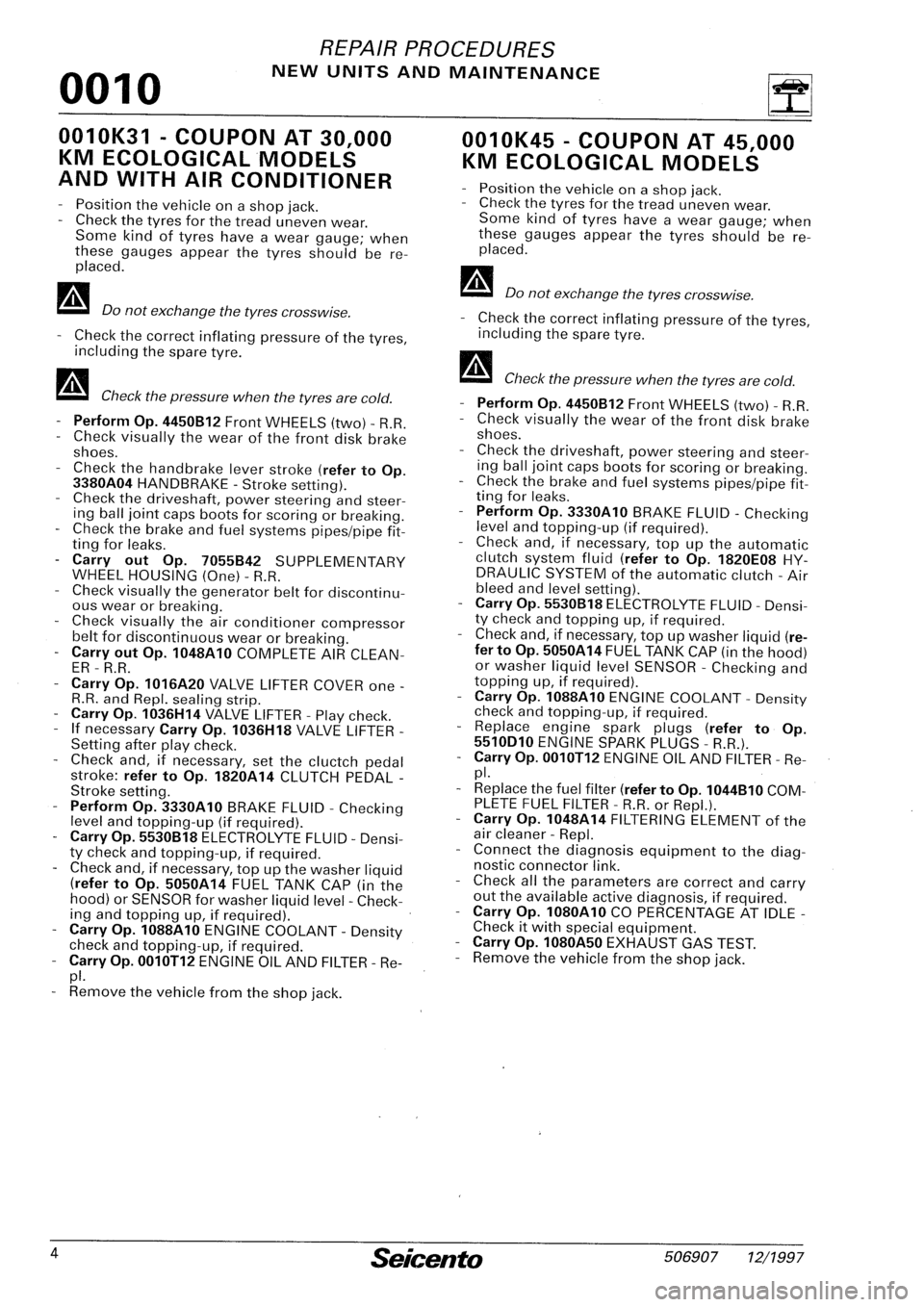 FIAT SEICENTO 1997  Service And Repair Manual 