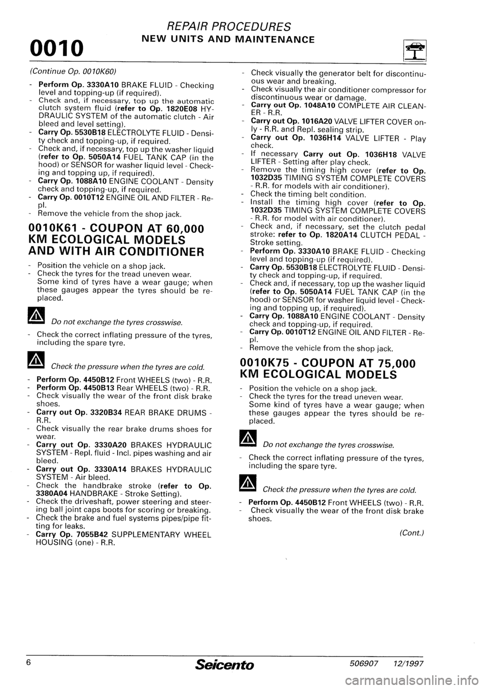 FIAT SEICENTO 1997  Service And Repair Manual 