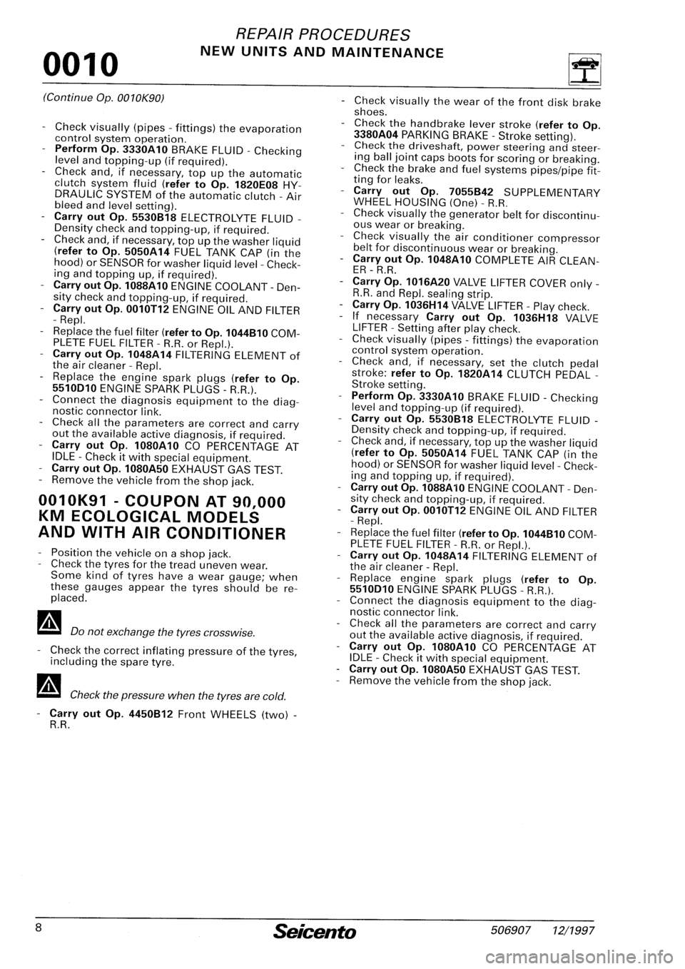 FIAT SEICENTO 1997  Service And Repair Manual 