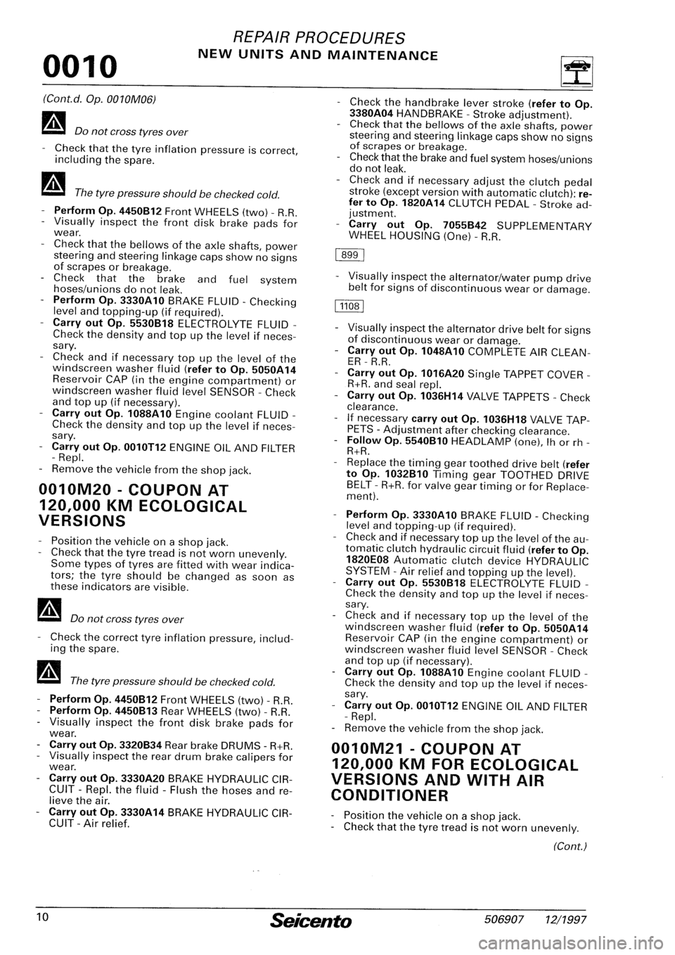 FIAT SEICENTO 1997  Service And Repair Manual 