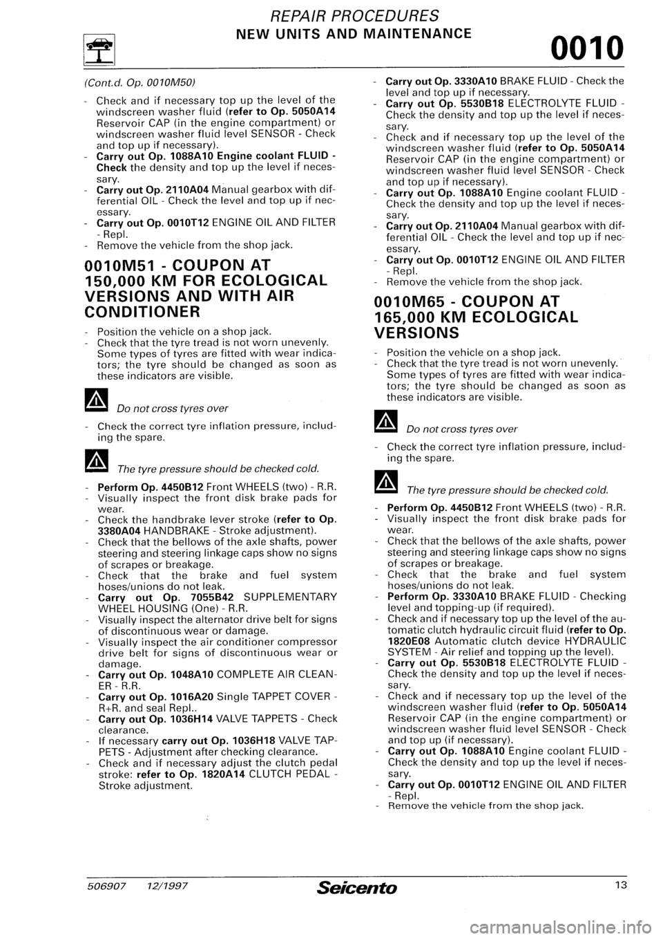 FIAT SEICENTO 1997  Service And Repair Manual 