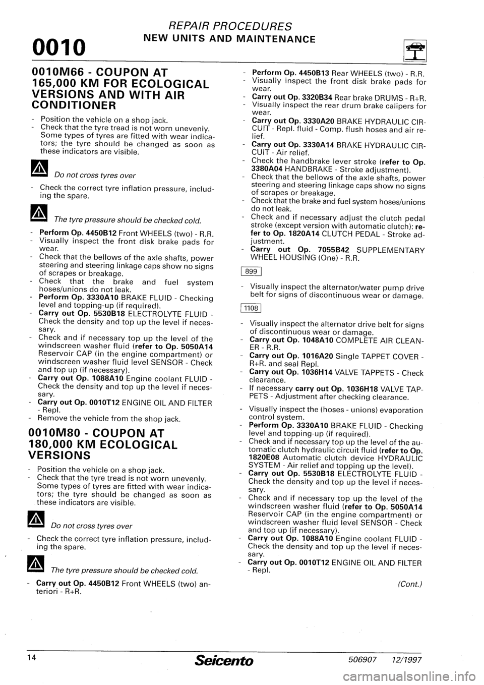 FIAT SEICENTO 1997  Service And Repair Manual 