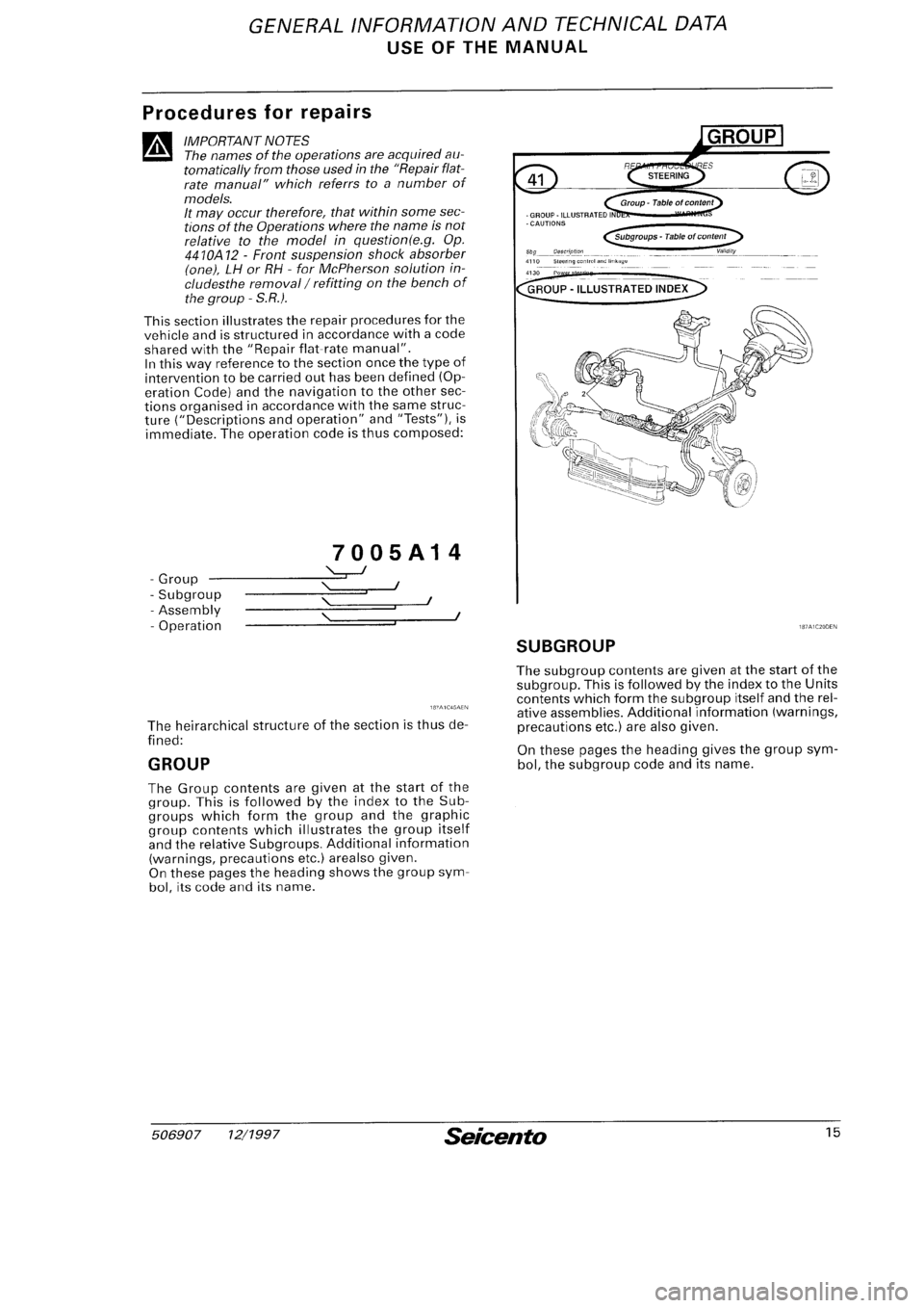 FIAT SEICENTO 1997  Service And Repair Manual 