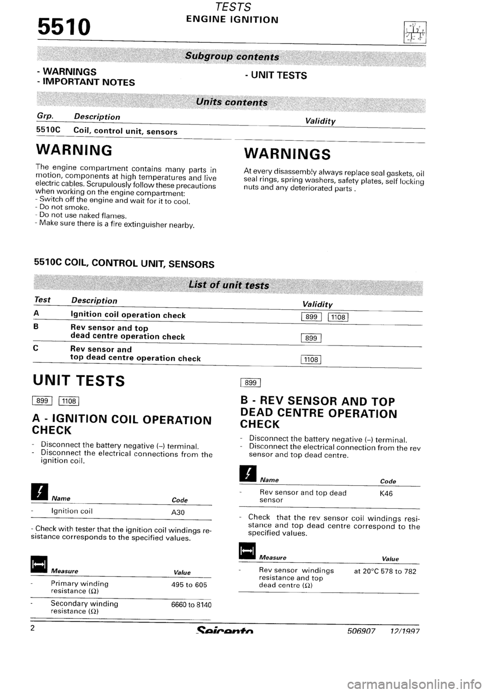 FIAT SEICENTO 1997  Service And Repair Manual 