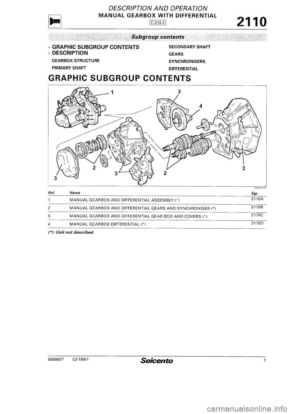 FIAT SEICENTO 1997  Service And Repair Manual 