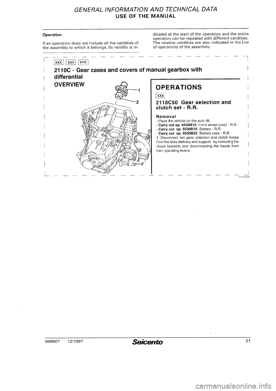 FIAT SEICENTO 1997  Service And Repair Manual 