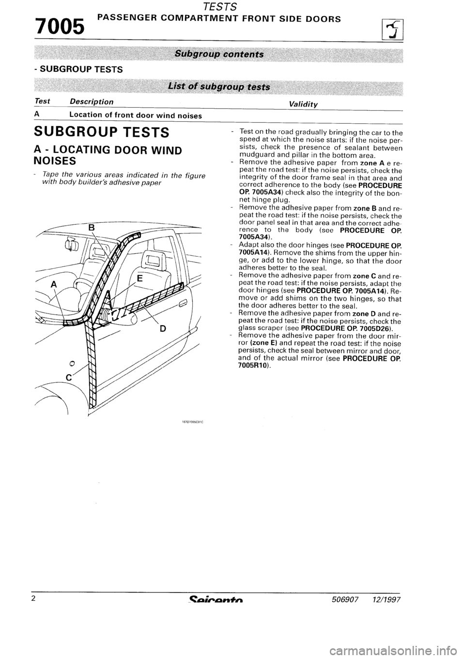 FIAT SEICENTO 1997  Service And Repair Manual 
