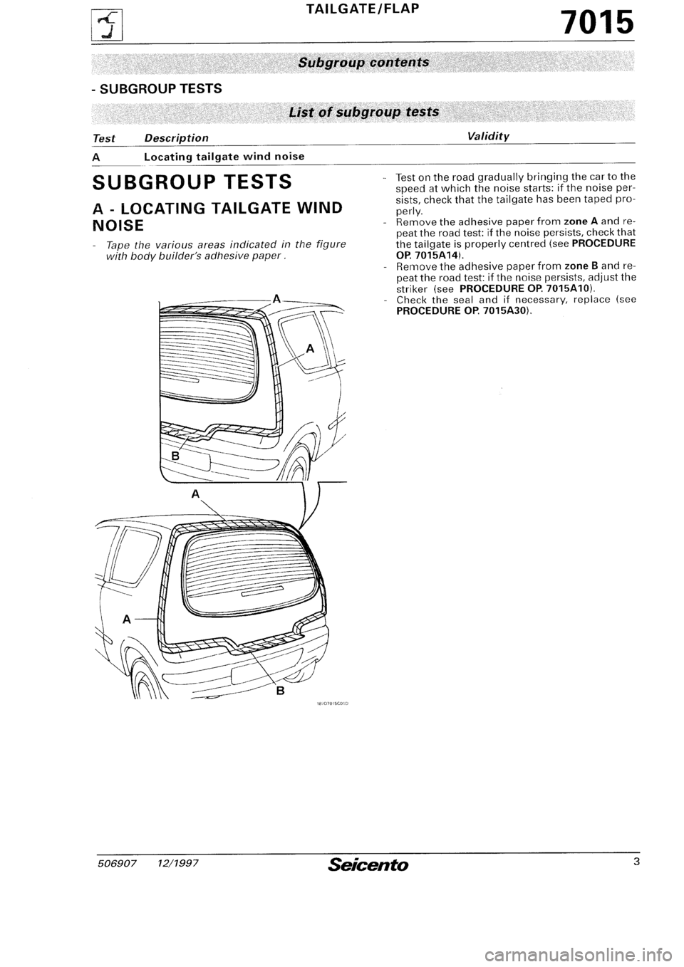 FIAT SEICENTO 1997  Service And Repair Manual 