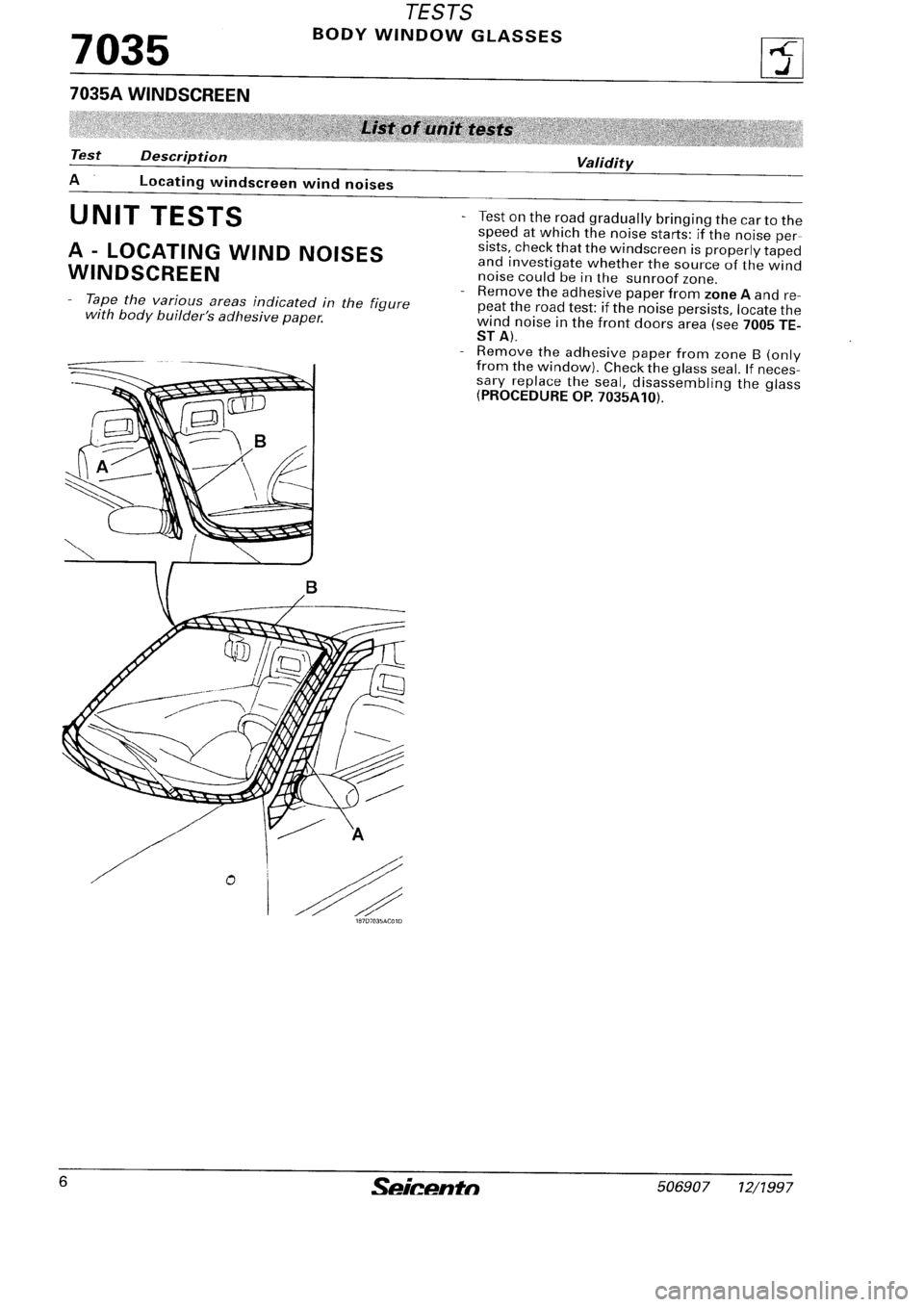 FIAT SEICENTO 1997  Service And Repair Manual 
