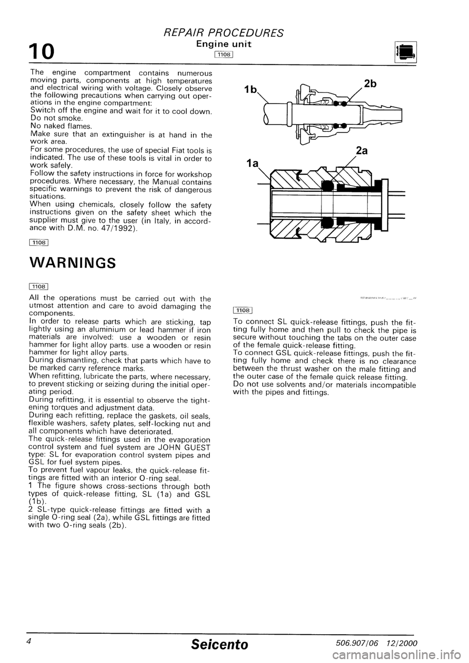 FIAT SEICENTO 1997  Service And Repair Manual 