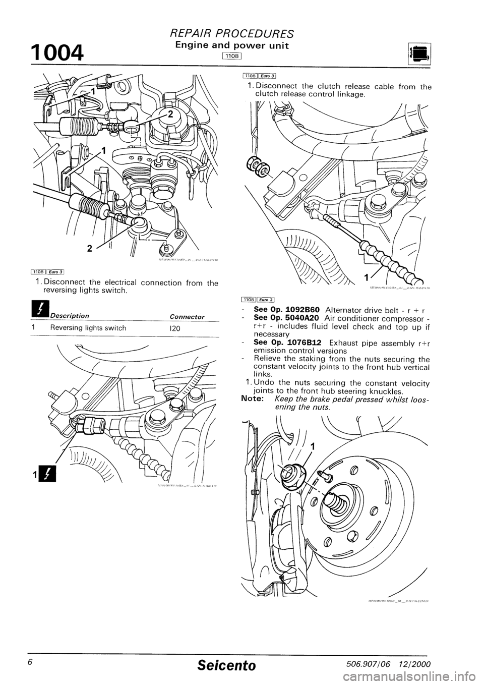 FIAT SEICENTO 1997  Service And Repair Manual 