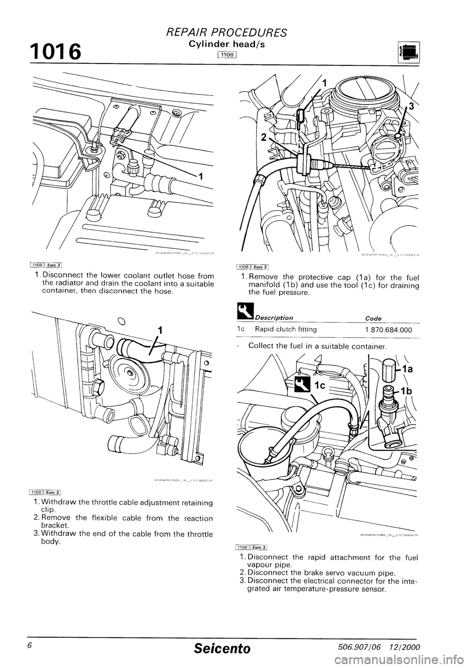 FIAT SEICENTO 1997  Service And Repair Manual 