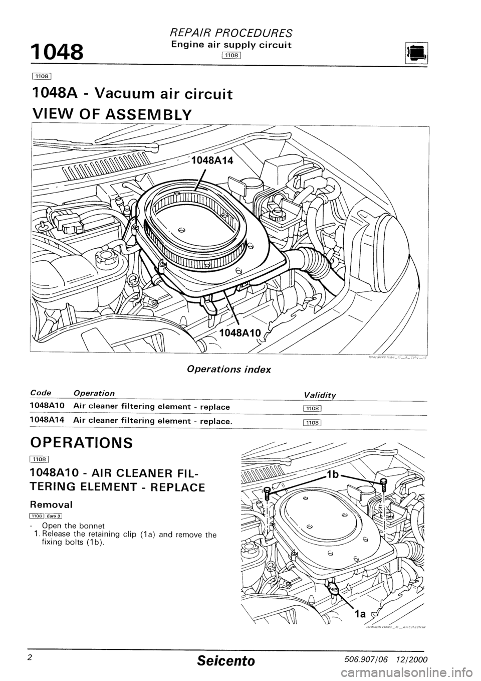 FIAT SEICENTO 1997  Service And Repair Manual 