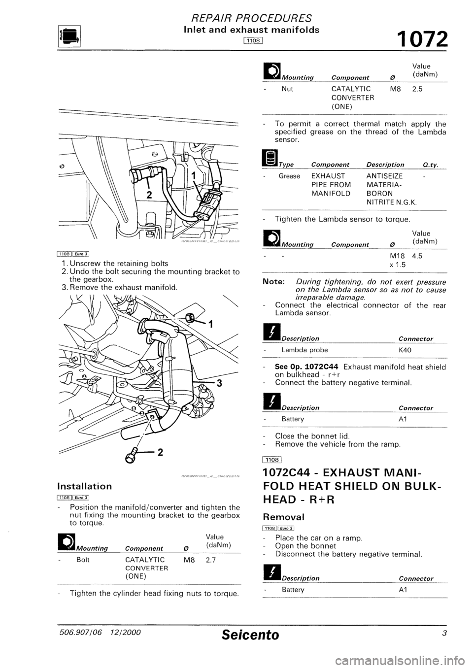 FIAT SEICENTO 1997  Service And Repair Manual 