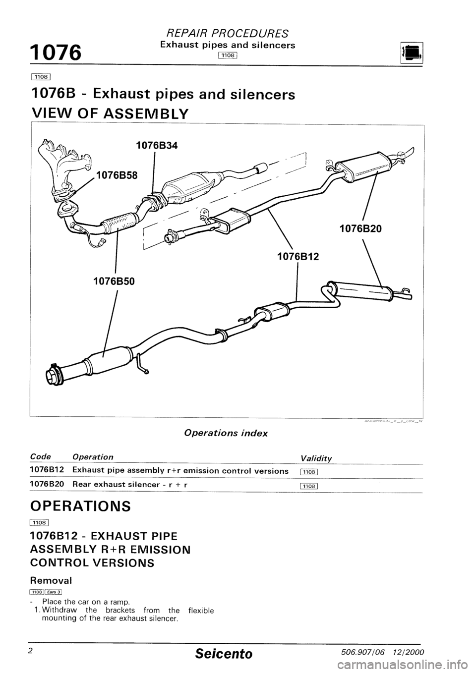 FIAT SEICENTO 1997  Service And Repair Manual 