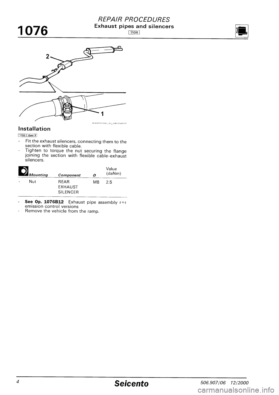 FIAT SEICENTO 1997  Service And Repair Manual 