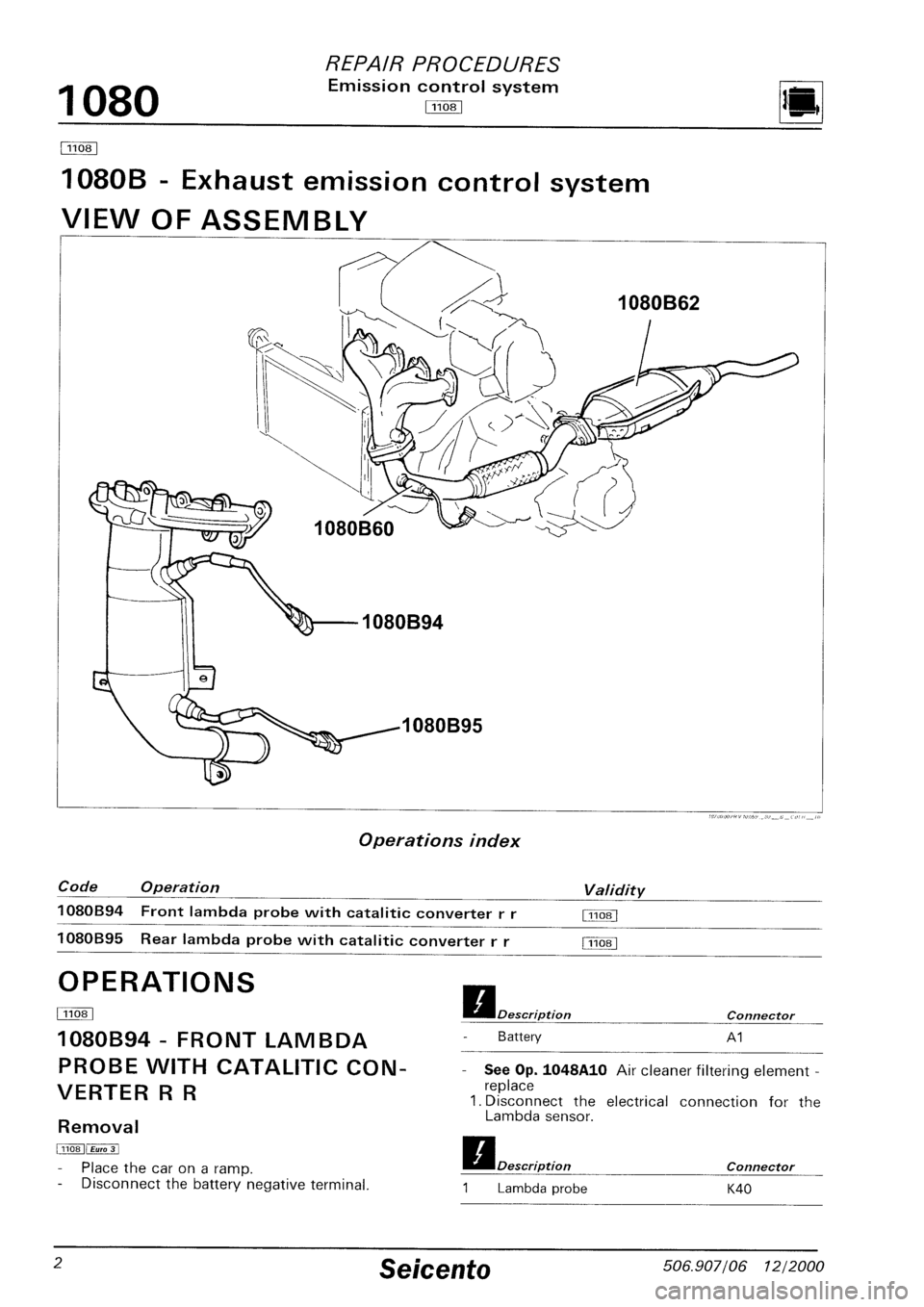FIAT SEICENTO 1997  Service And Repair Manual 