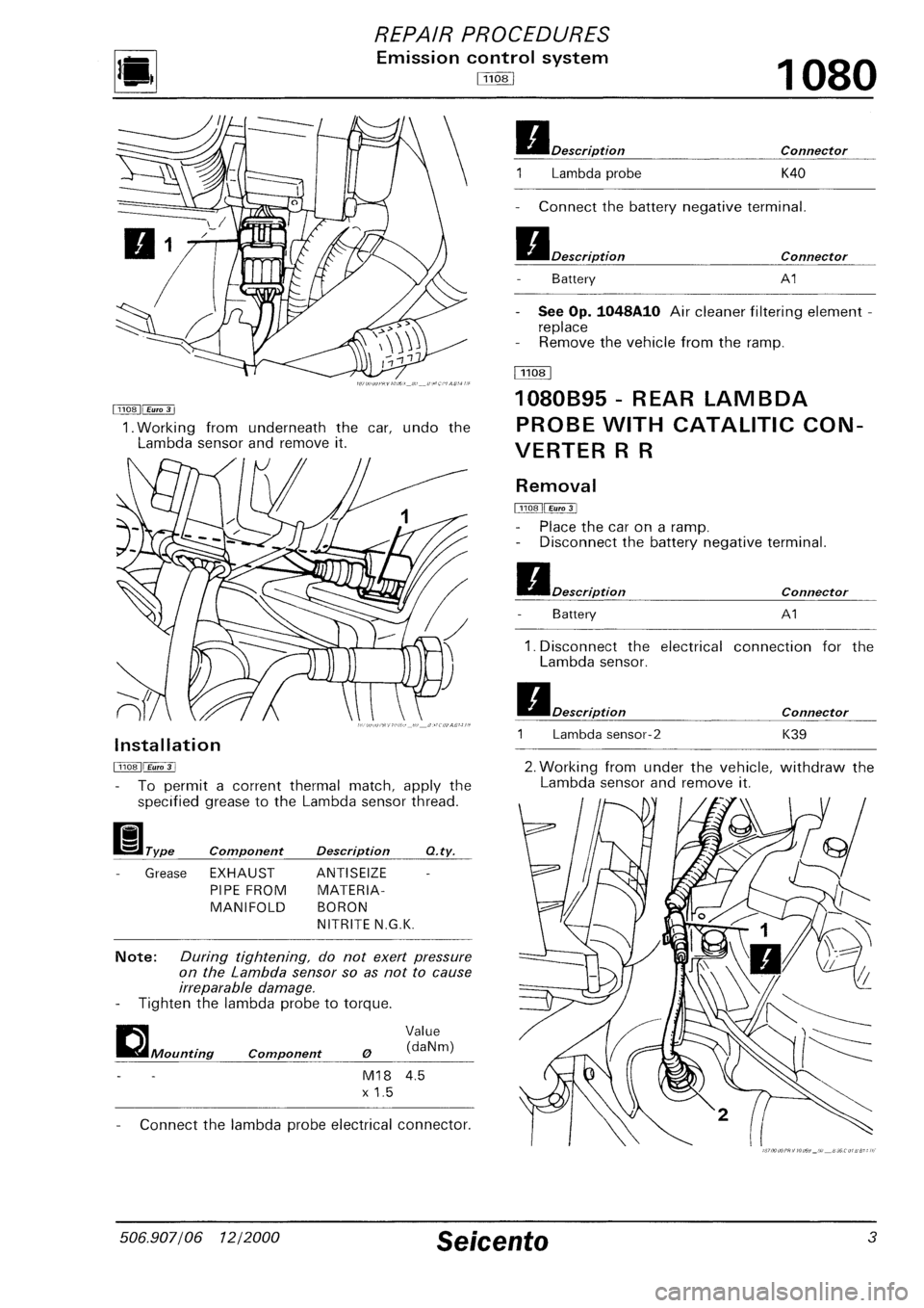 FIAT SEICENTO 1997  Service And Repair Manual 