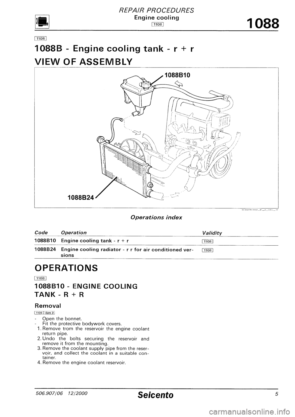 FIAT SEICENTO 1997  Service And Repair Manual 