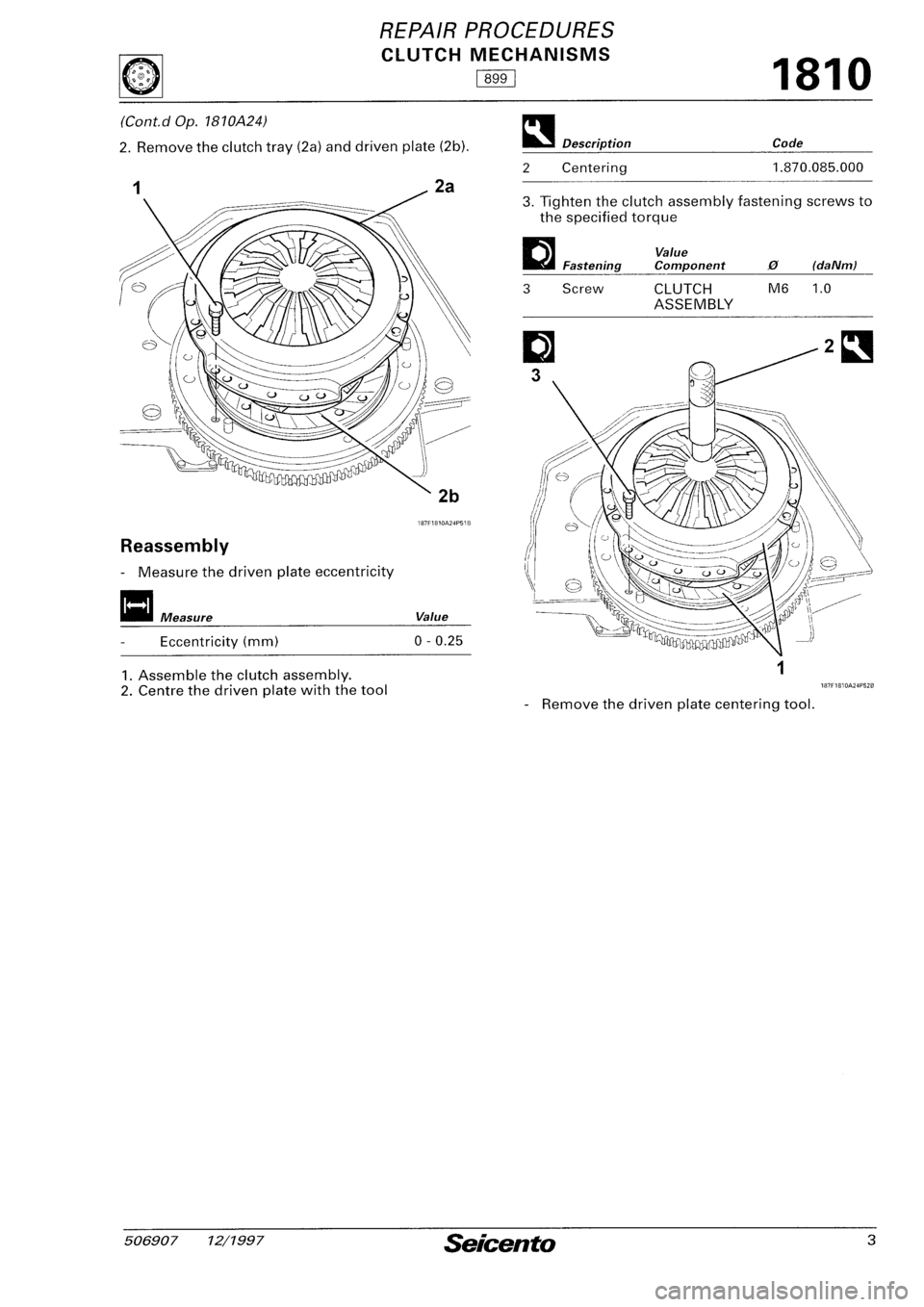 FIAT SEICENTO 1997  Service And Repair Manual 