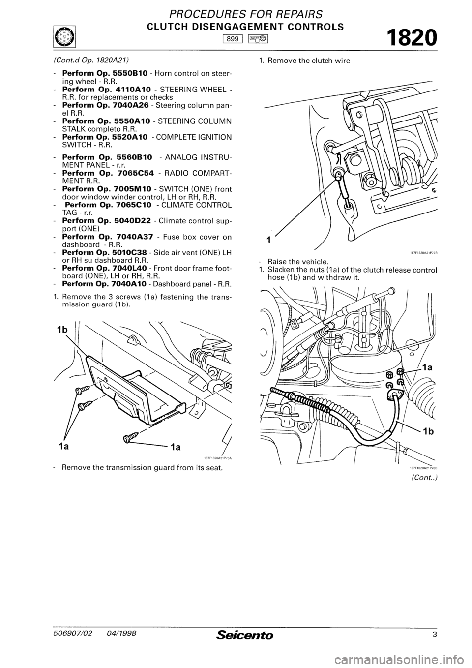 FIAT SEICENTO 1997  Service And Repair Manual 