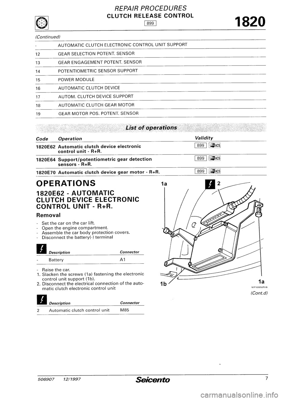 FIAT SEICENTO 1997  Service And Repair Manual 
