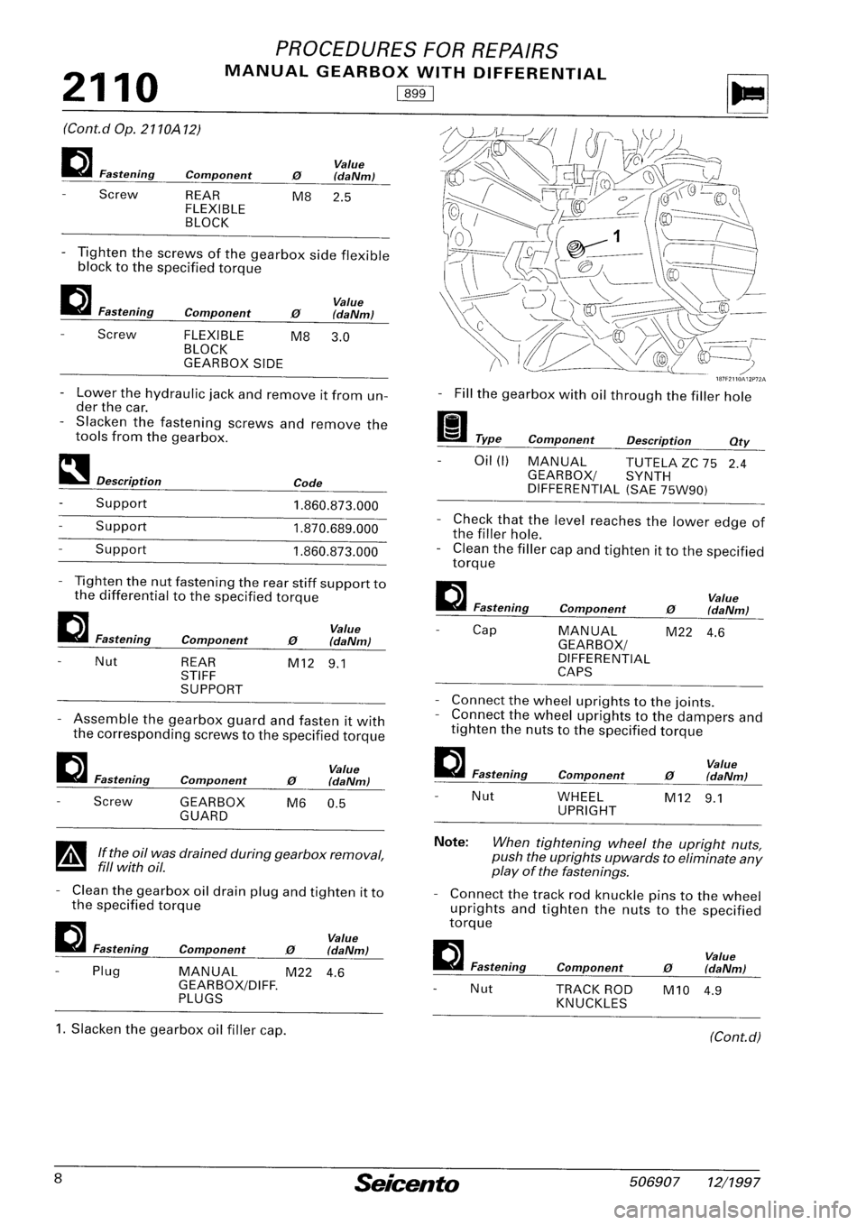 FIAT SEICENTO 1997  Service And Repair Manual 