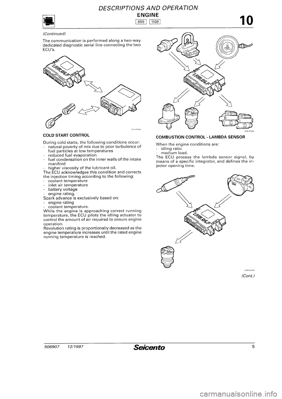 FIAT SEICENTO 1997  Service And Repair Manual 
