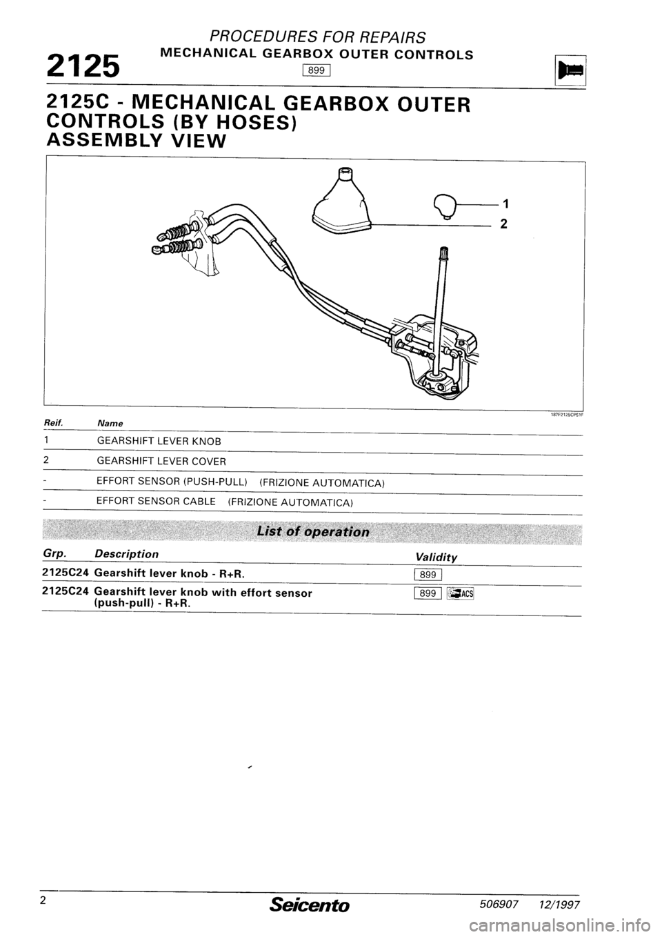 FIAT SEICENTO 1997  Service And Repair Manual 