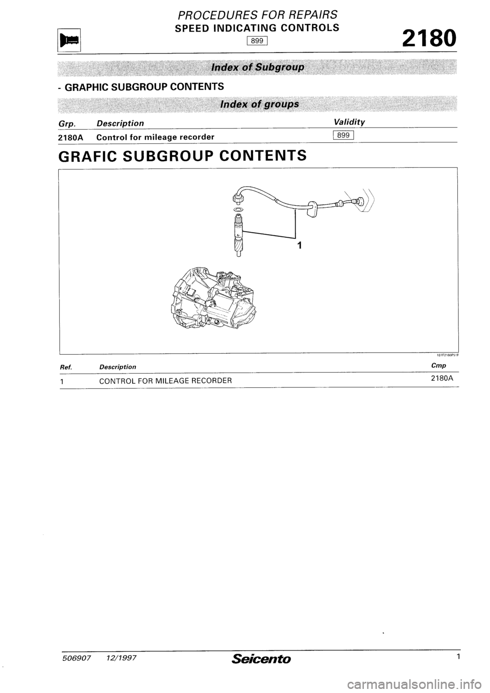 FIAT SEICENTO 1997  Service And Repair Manual 