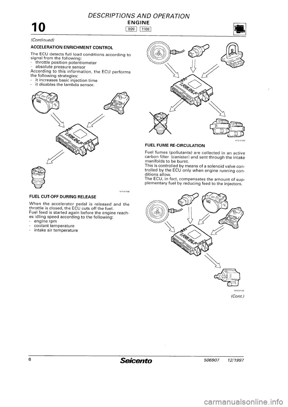 FIAT SEICENTO 1997  Service And Repair Manual 