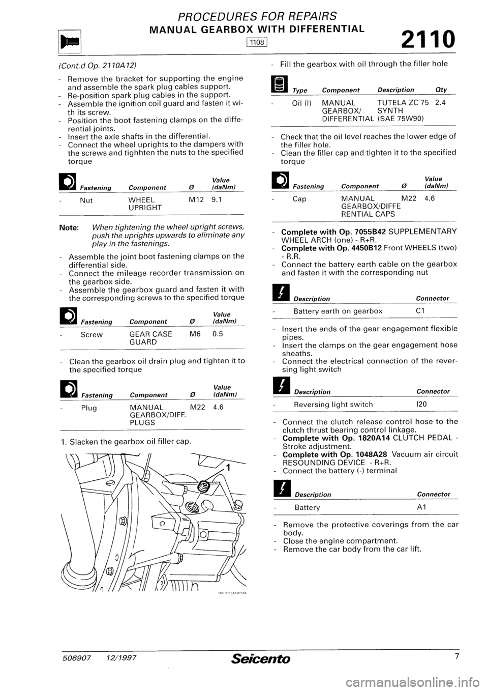 FIAT SEICENTO 1997  Service And Repair Manual 