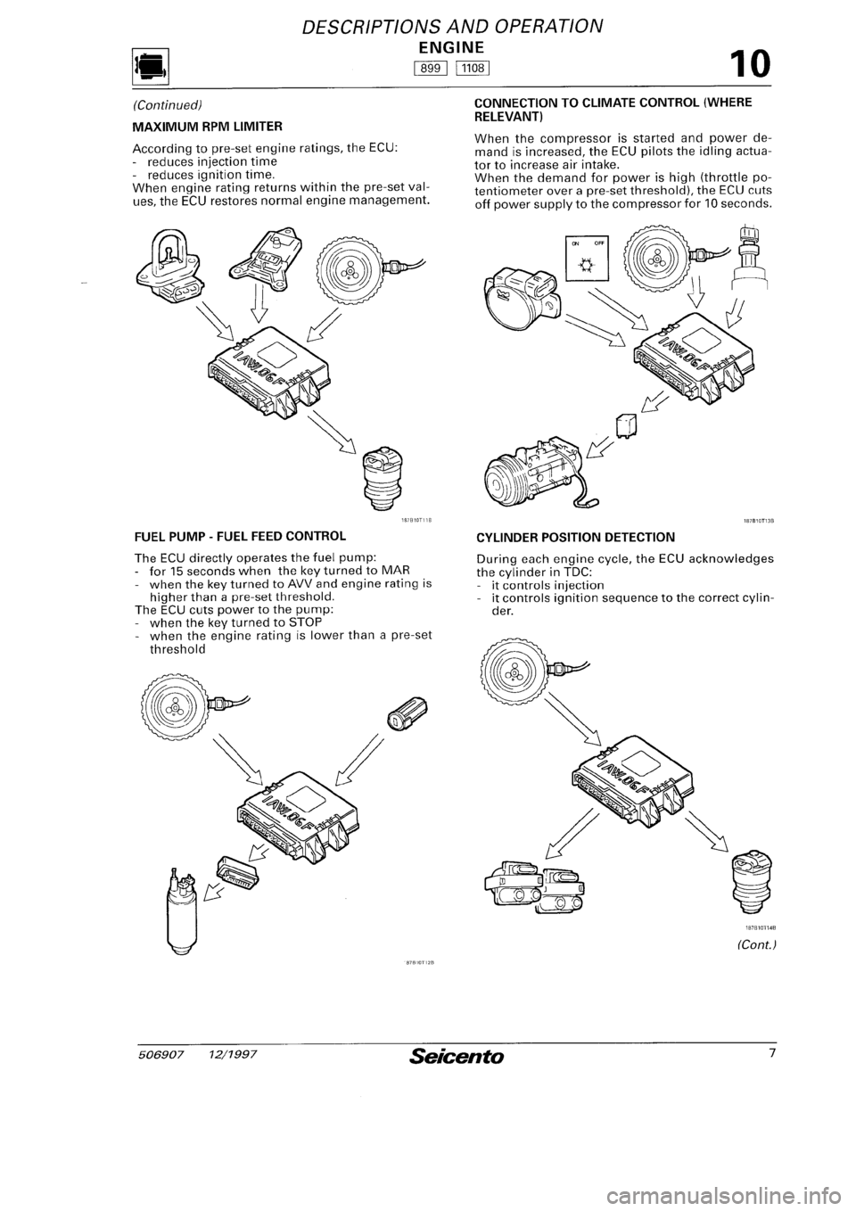 FIAT SEICENTO 1997  Service And Repair Manual 