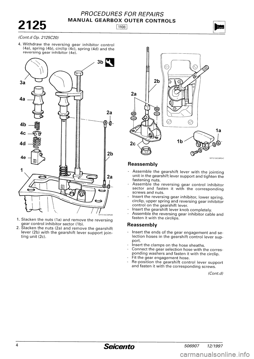 FIAT SEICENTO 1997  Service And Repair Manual 