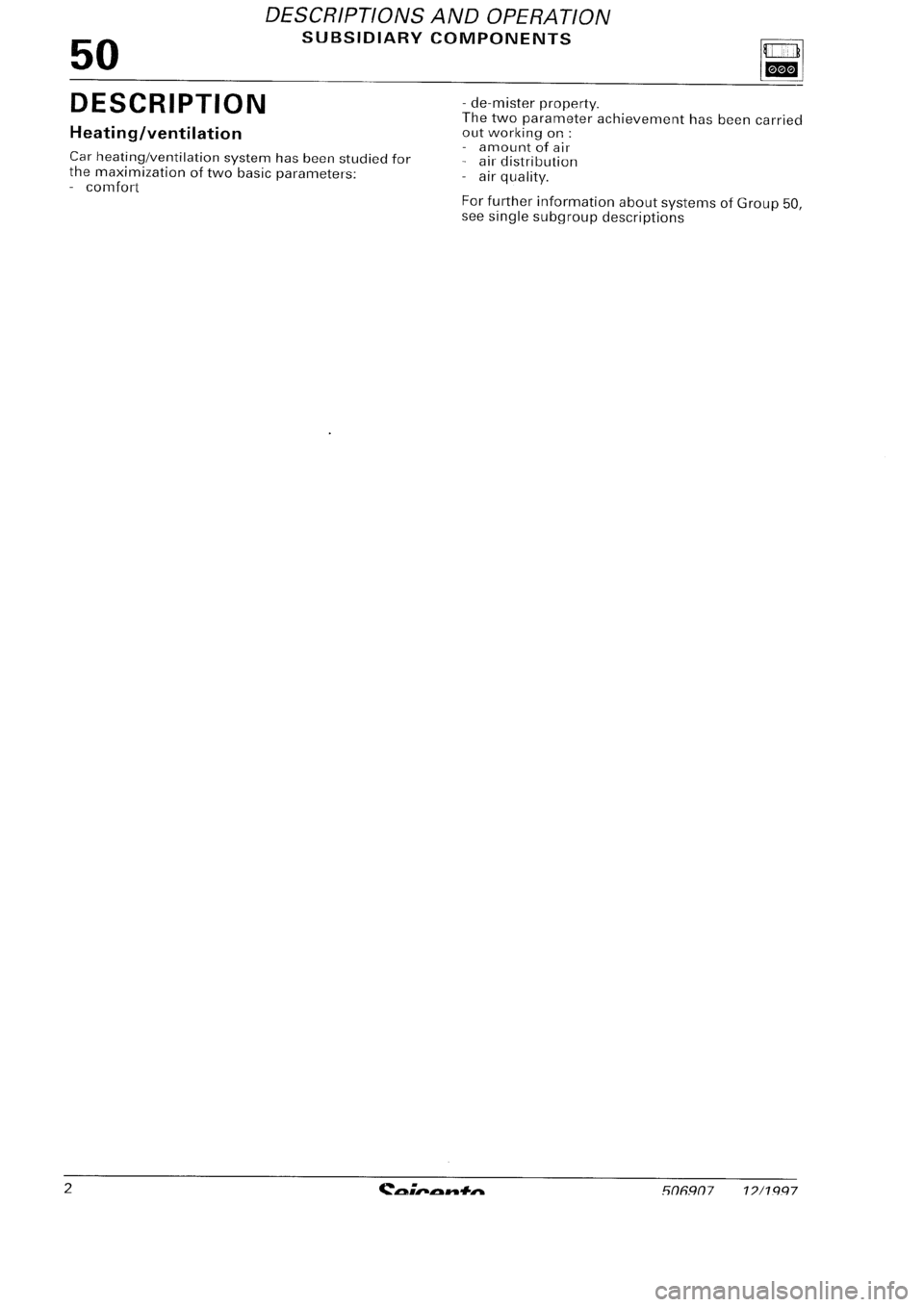 FIAT SEICENTO 1997  Service And Repair Manual 