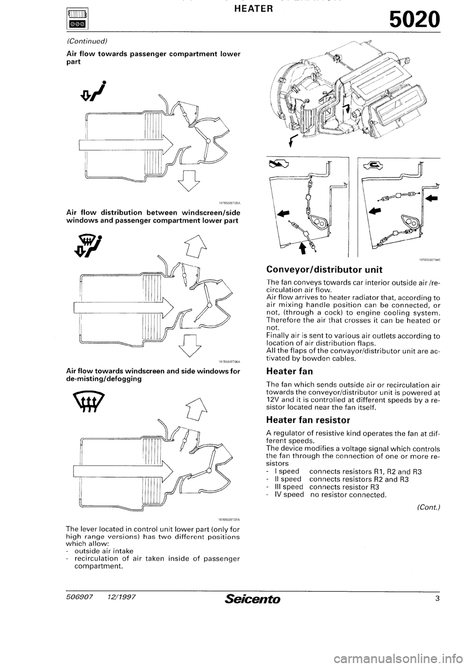 FIAT SEICENTO 1997  Service And Repair Manual 