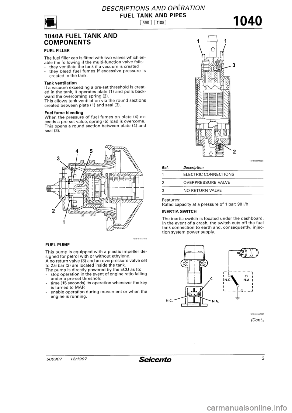 FIAT SEICENTO 1997  Service And Repair Manual 