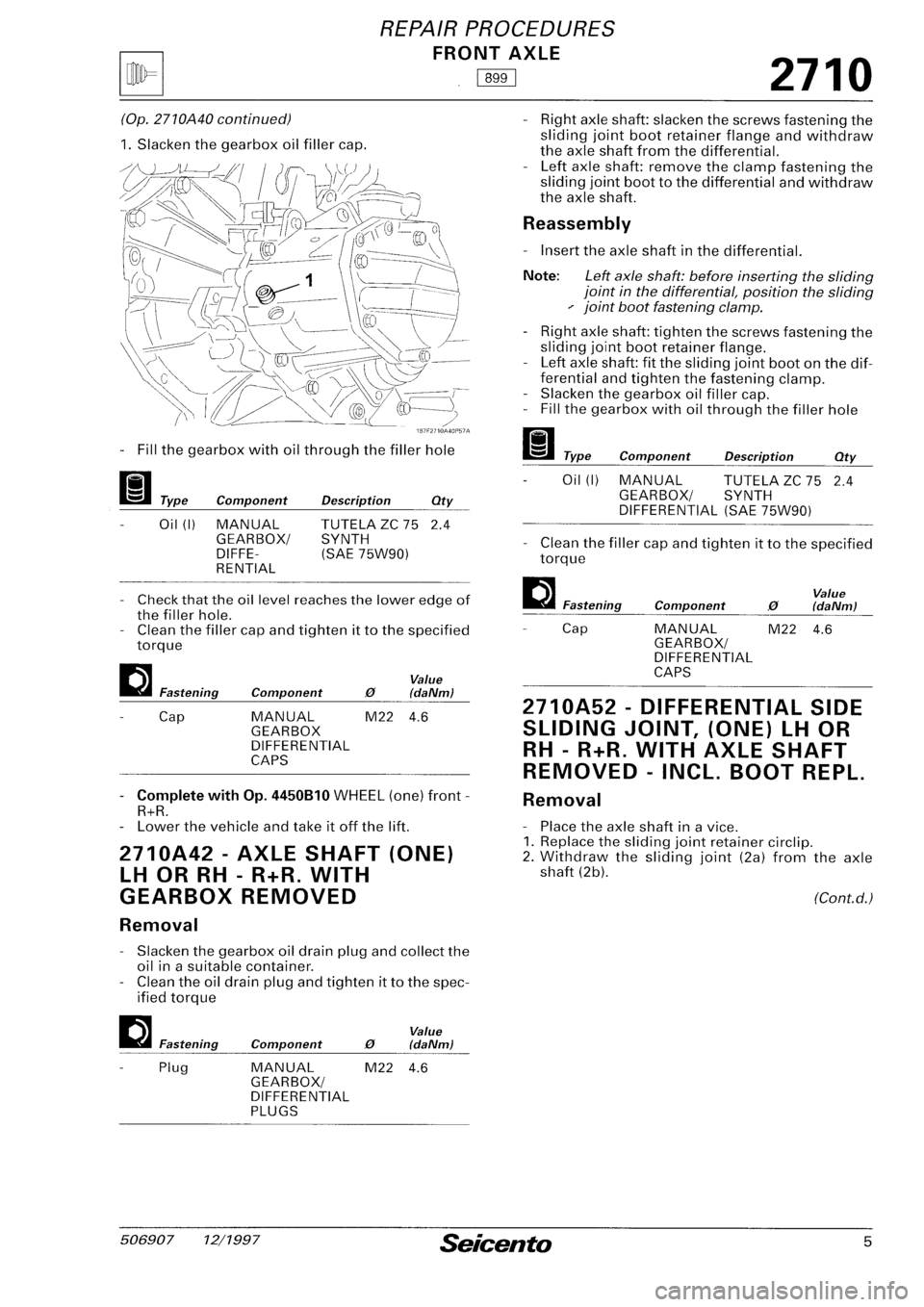 FIAT SEICENTO 1997  Service And Repair Manual 