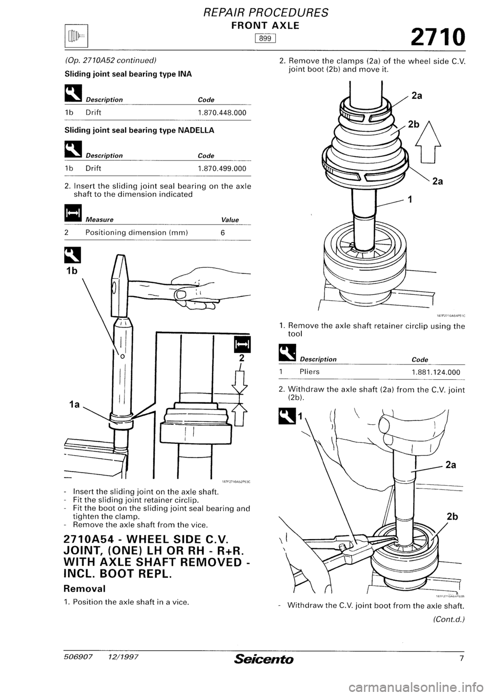 FIAT SEICENTO 1997  Service And Repair Manual 